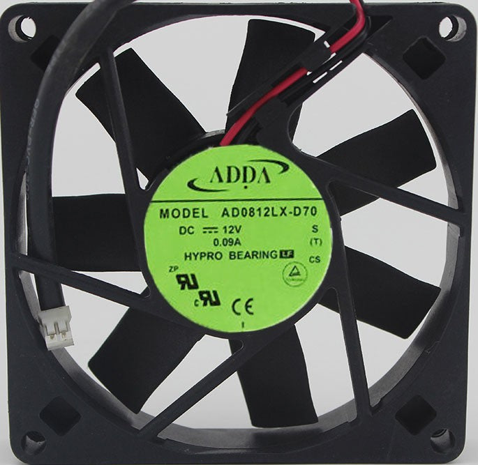 ADDA AD0812LX-D70 12V 0.09A 2wires cooling fan ADDA AD0812LX-D70 12V 0.09A 2wires cooling fan